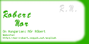 robert mor business card